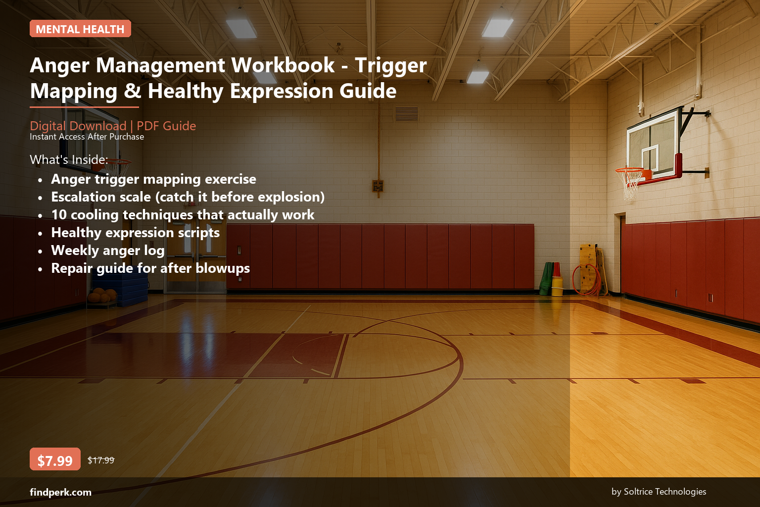 Anger Management Workbook - Trigger Mapping & Healthy Expression Guide - Cover