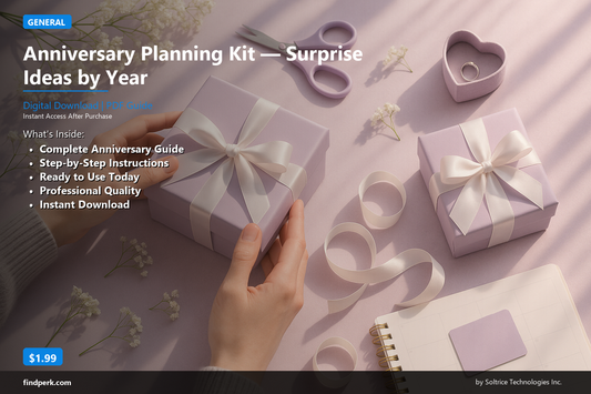 Anniversary Planning Kit — Surprise Ideas by Year