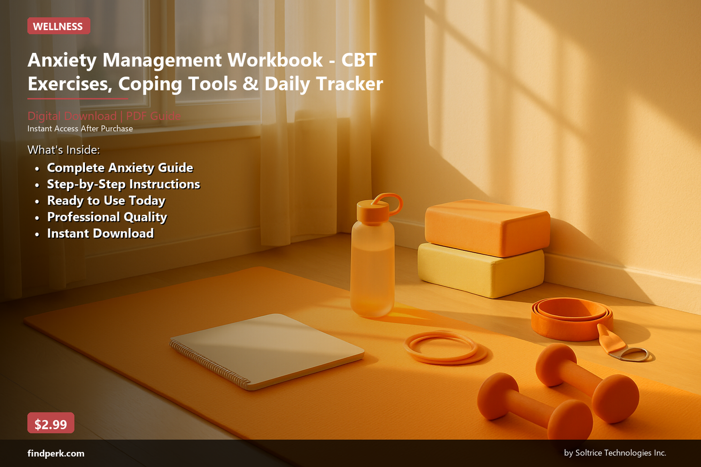 Anxiety Management Workbook - CBT Exercises, Coping Tools & Daily Tracker