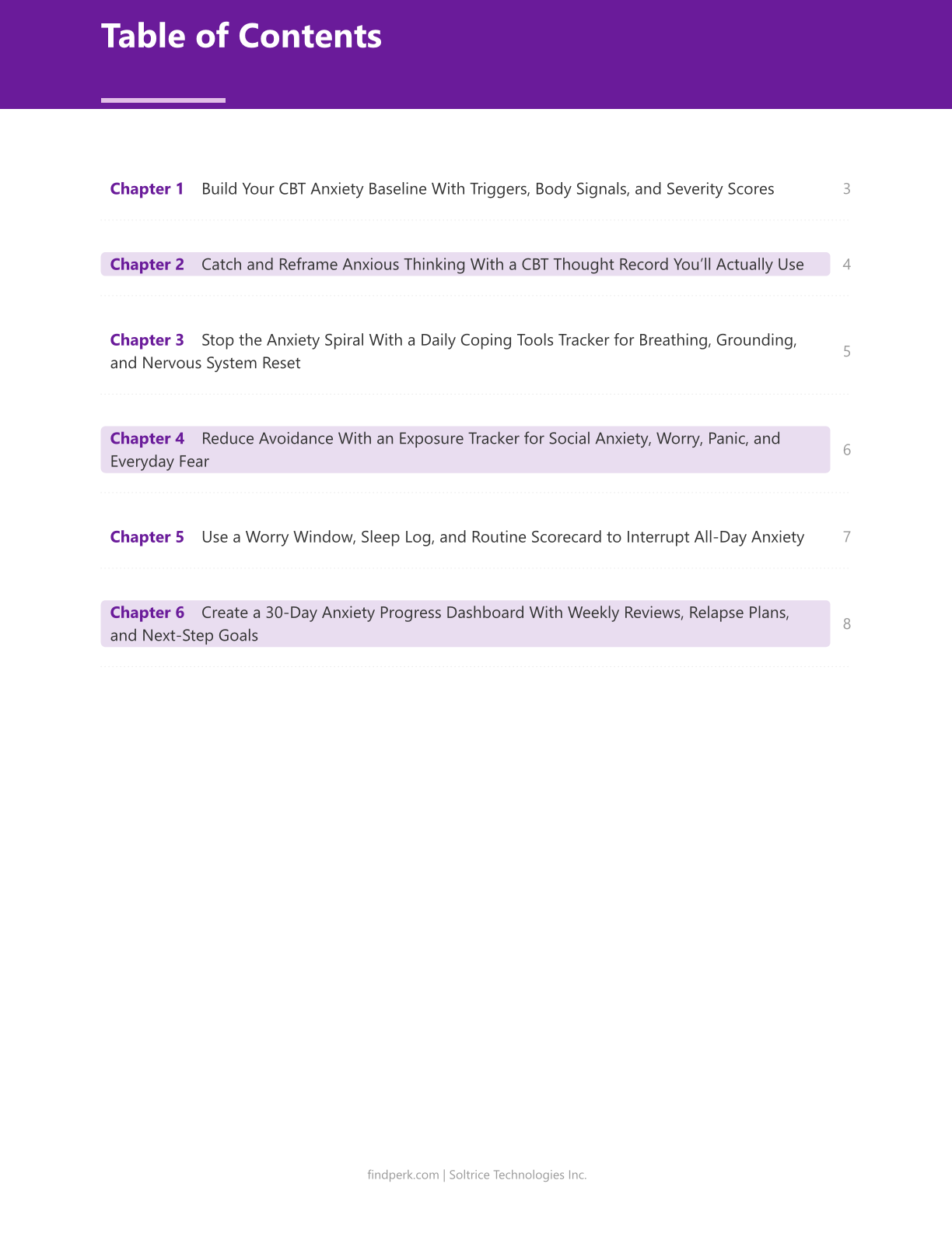 Anxiety Management Workbook - CBT Exercises, Coping Tools & Daily Tracker