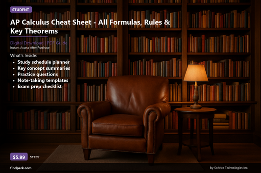 AP Calculus Cheat Sheet - All Formulas, Rules & Key Theorems (AB & BC)