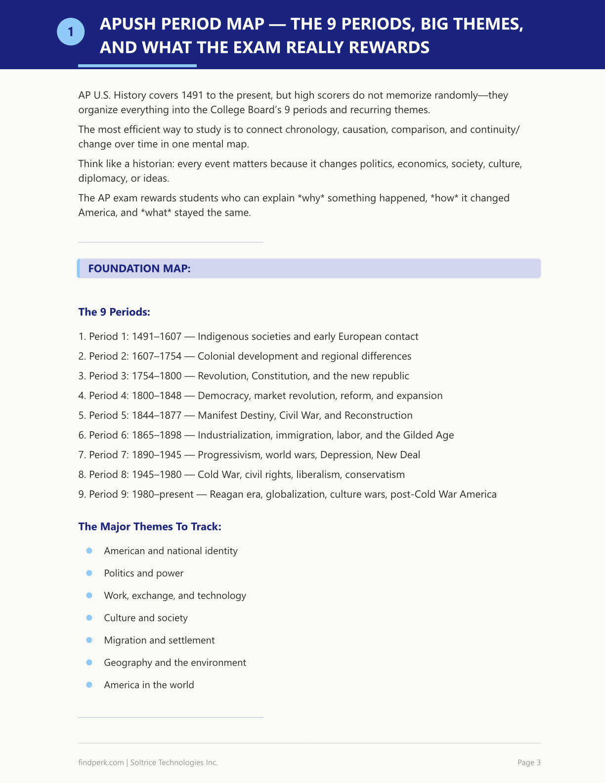 AP US History Study Guide - Key Periods, Themes & Practice Questions