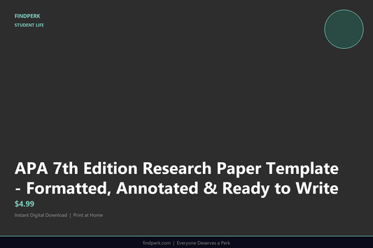APA 7th Edition Research Paper Template - Formatted, Annotated & Ready to Write