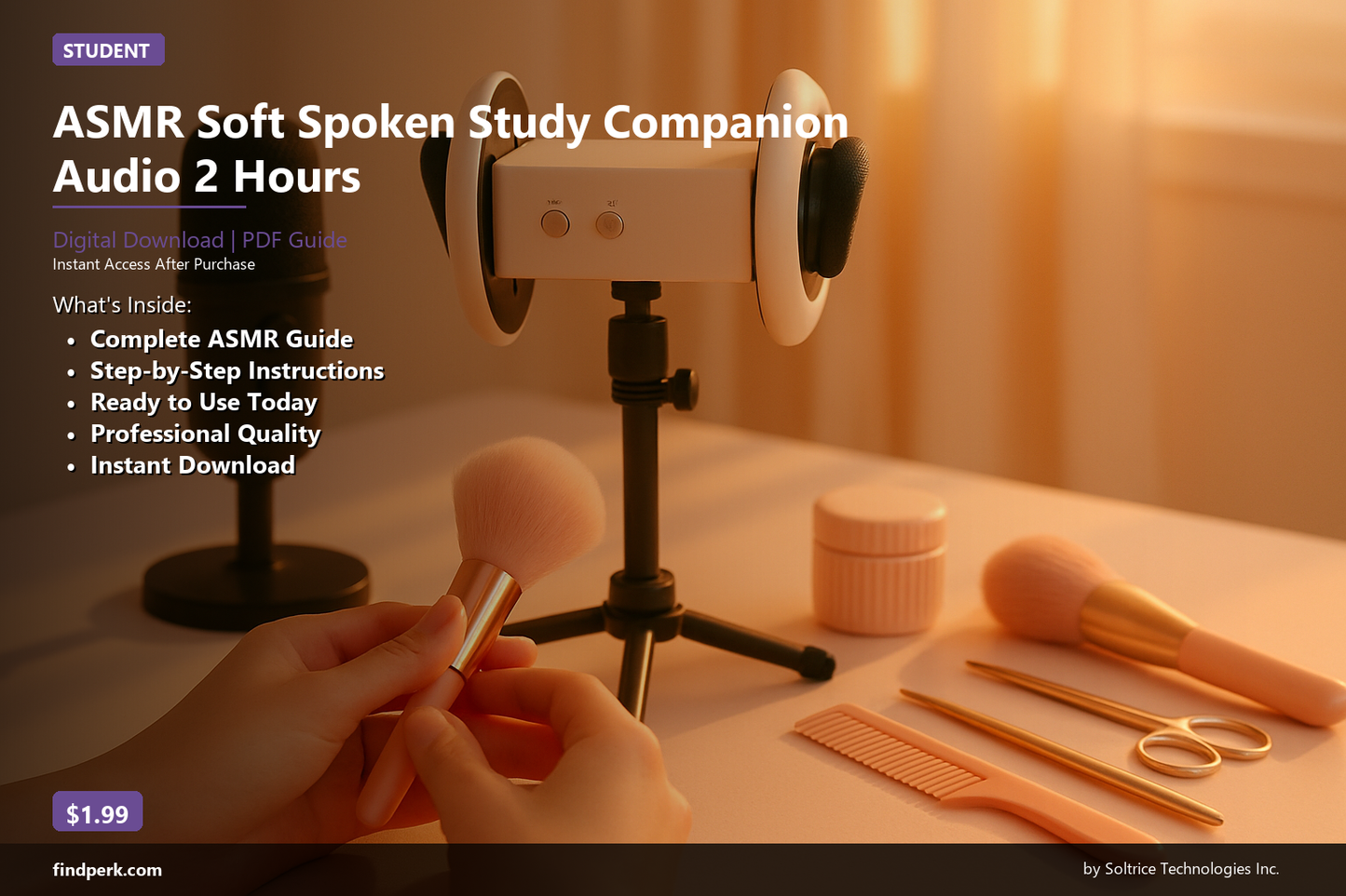 ASMR Soft Spoken Study Companion Audio 2 Hours