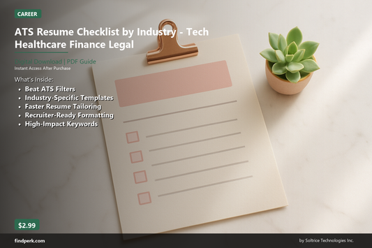ATS Resume Checklist by Industry - Tech Healthcare Finance Legal