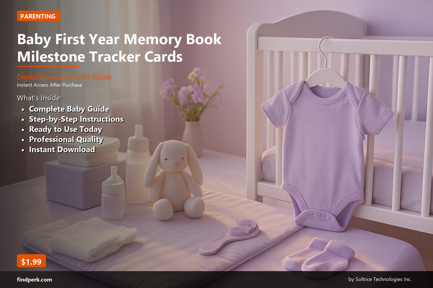Baby First Year Memory Book Milestone Tracker Cards