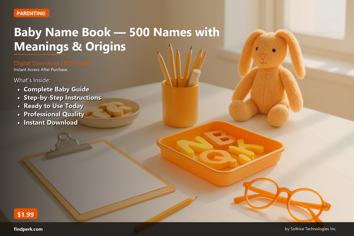 Baby Name Book — 500 Names with Meanings & Origins