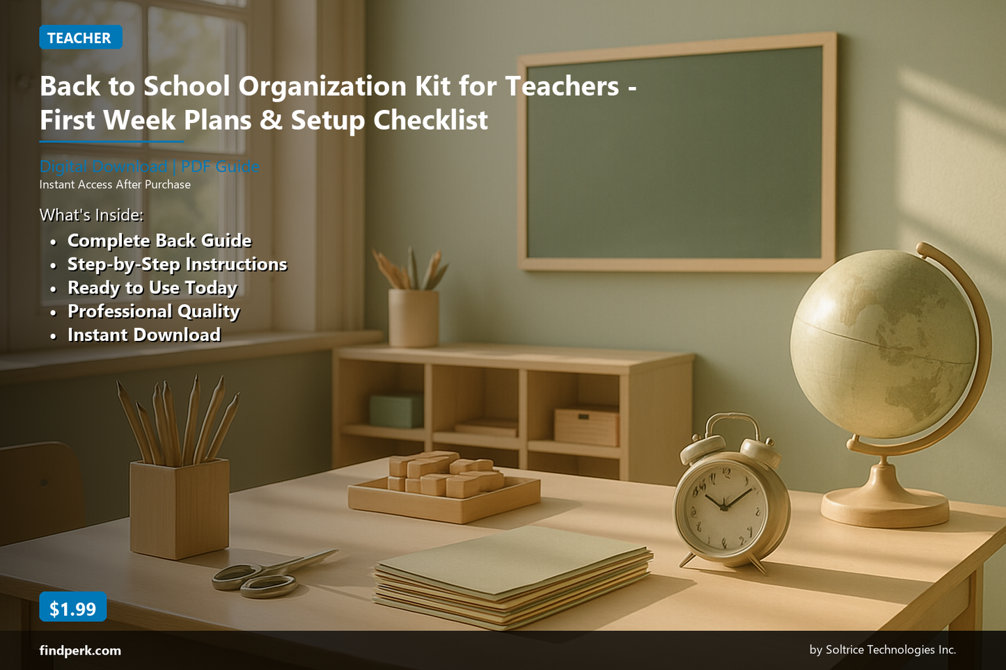 Back to School Organization Kit for Teachers - First Week Plans & Setup Checklist