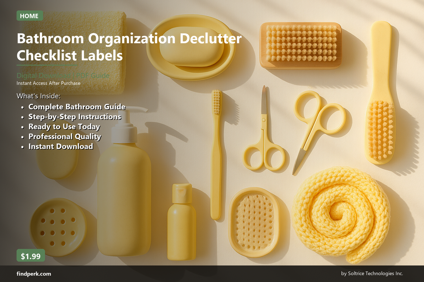 Bathroom Organization Declutter Checklist Labels