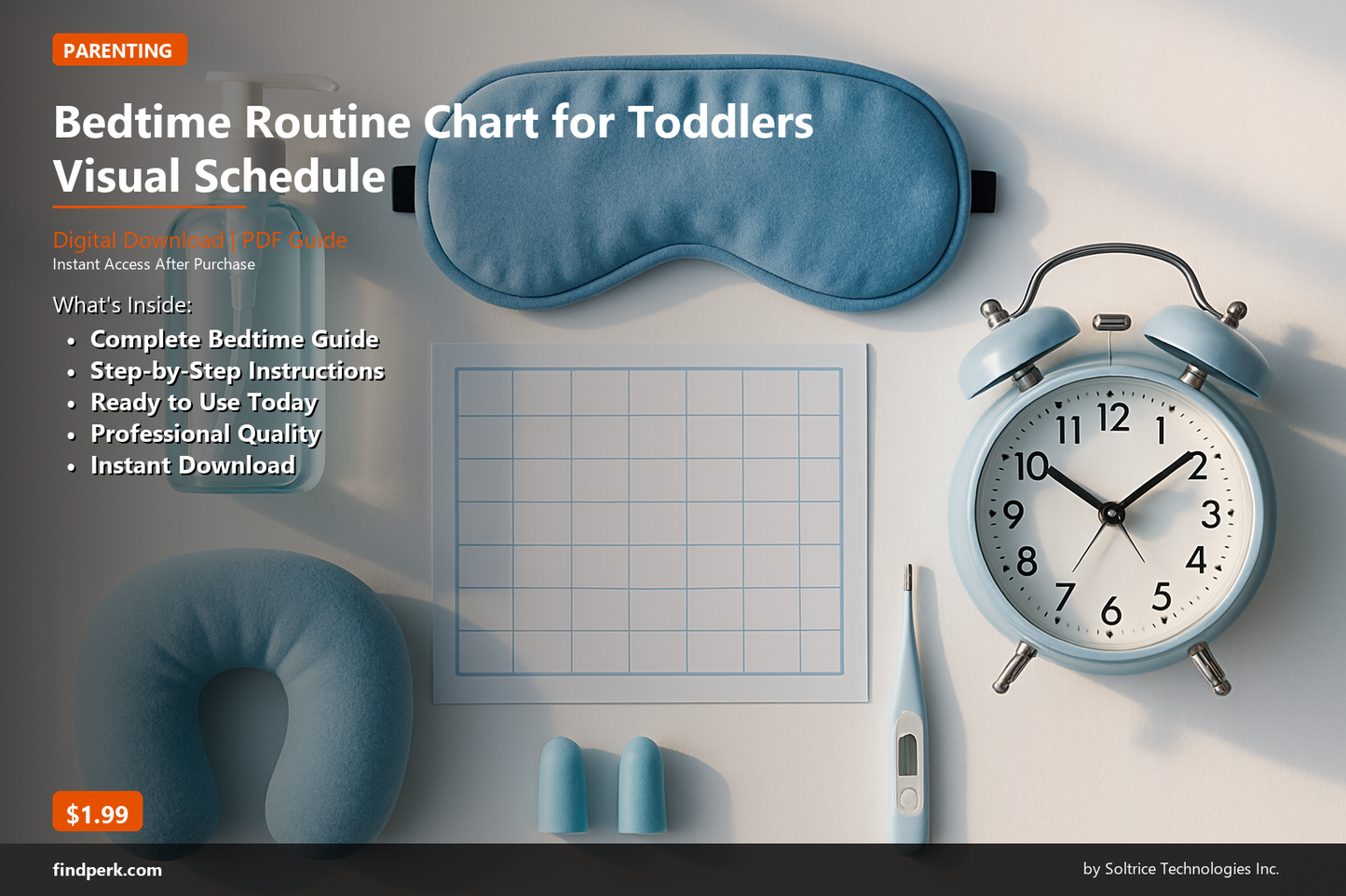 Bedtime Routine Chart for Toddlers Visual Schedule