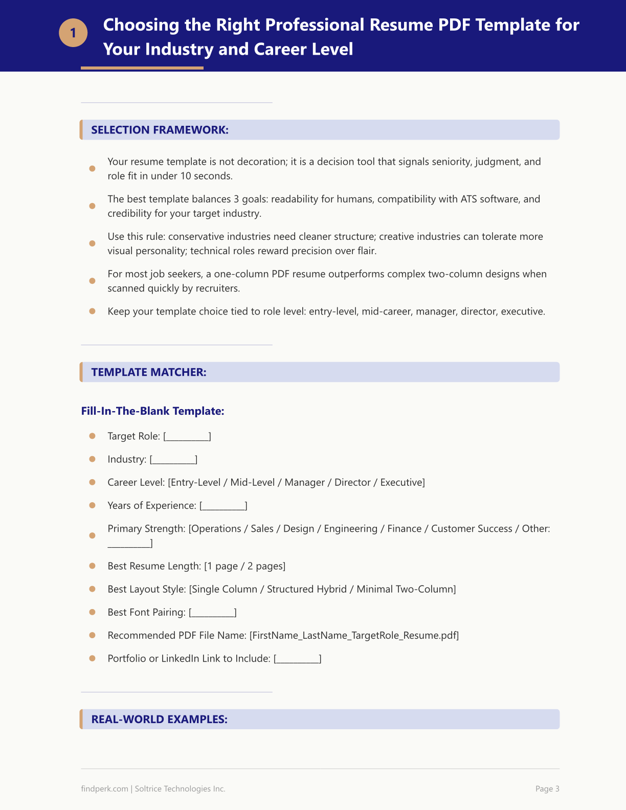 Best Resume Templates — Professional PDF Template