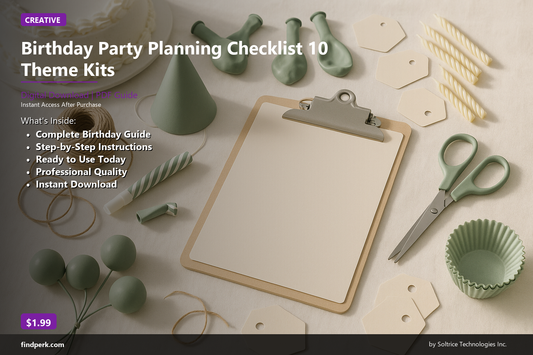 Birthday Party Planning Checklist 10 Theme Kits