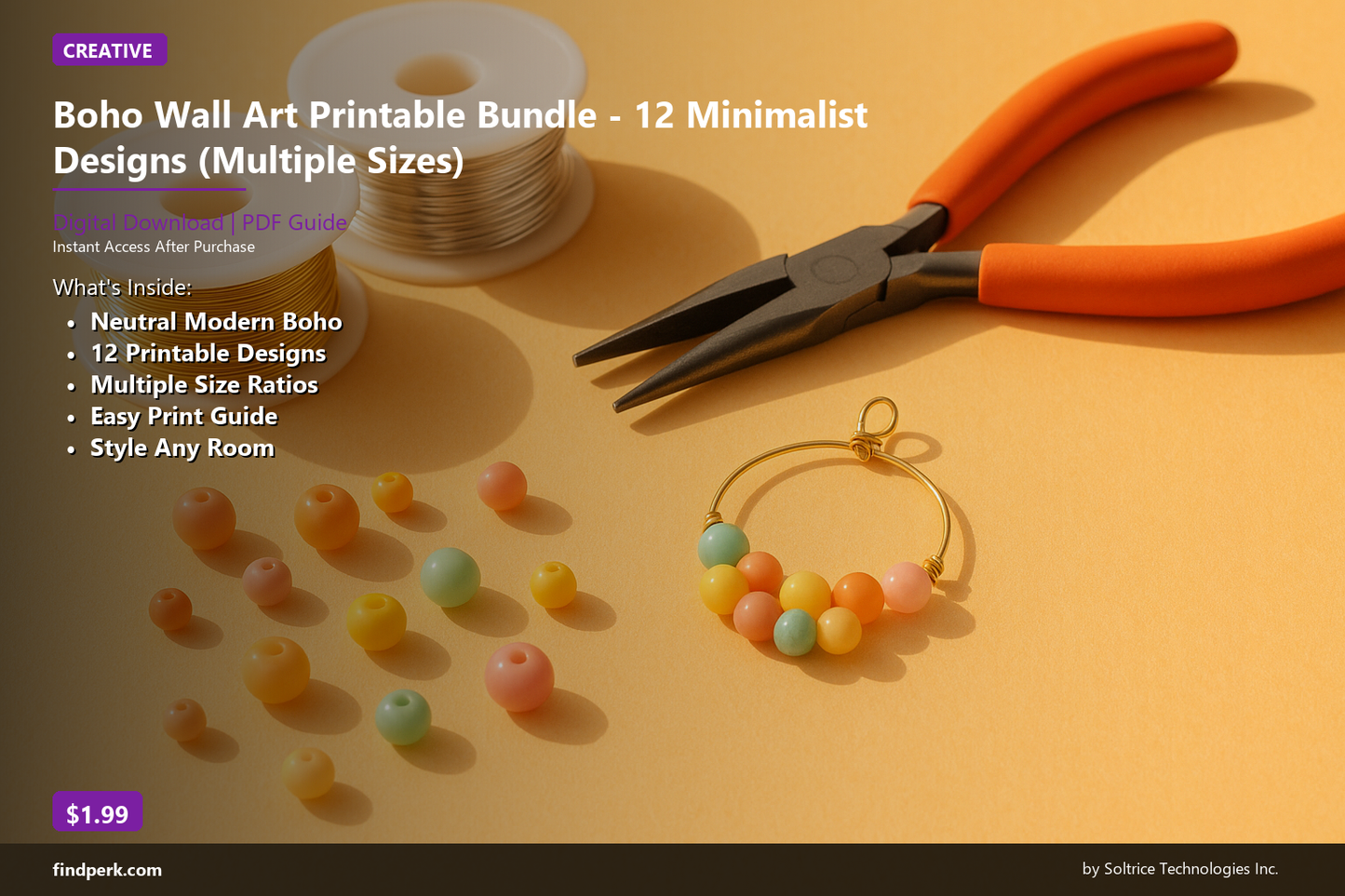 Boho Wall Art Printable Bundle - 12 Minimalist Designs (Multiple Sizes)