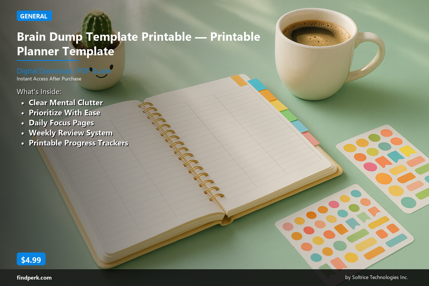 Brain Dump Template Printable — Printable Planner Template