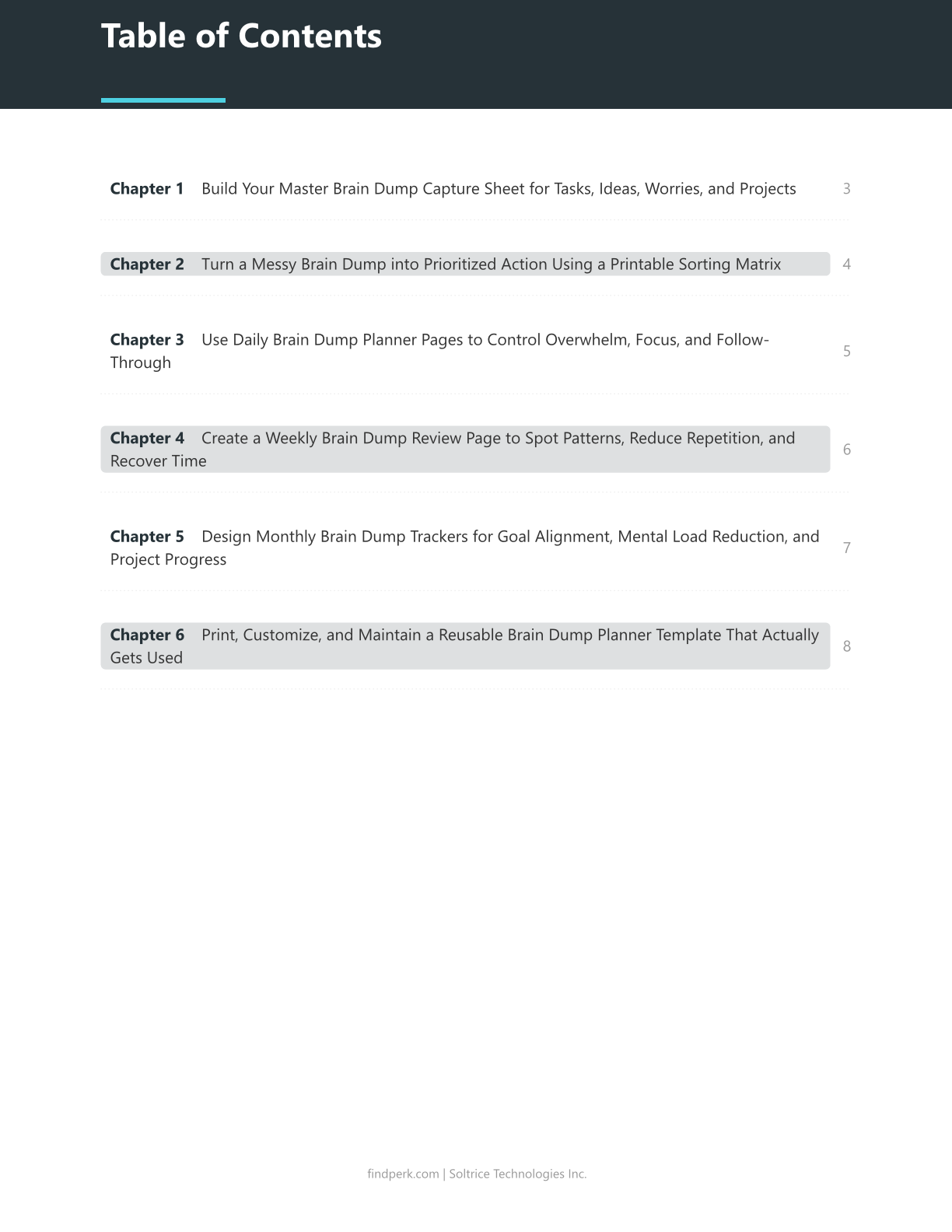 Brain Dump Template Printable — Printable Planner Template