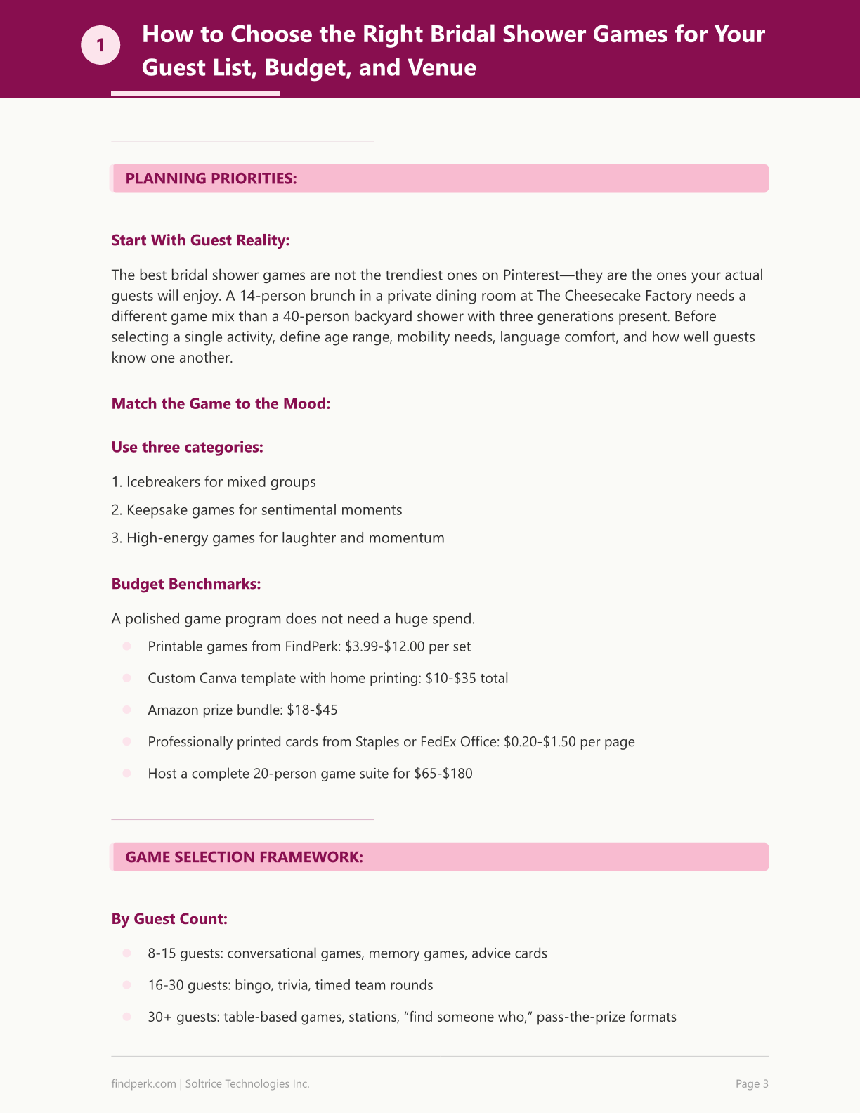 Bridal Shower Games Collection 20 Modern Activities