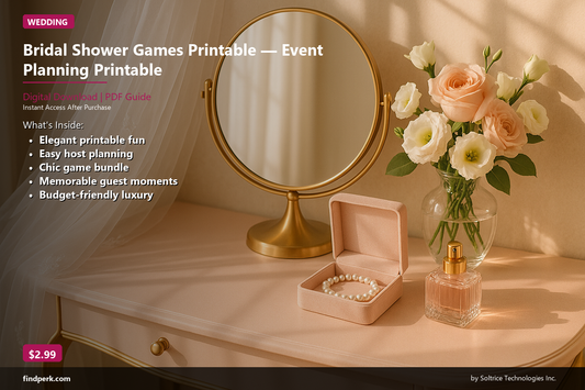 Bridal Shower Games Printable — Event Planning Printable