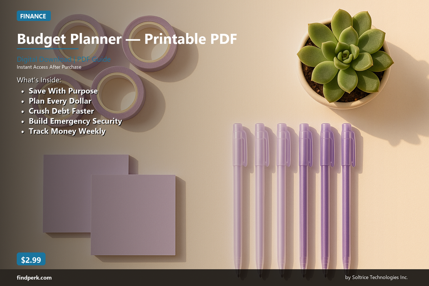 Budget Planner — Printable PDF