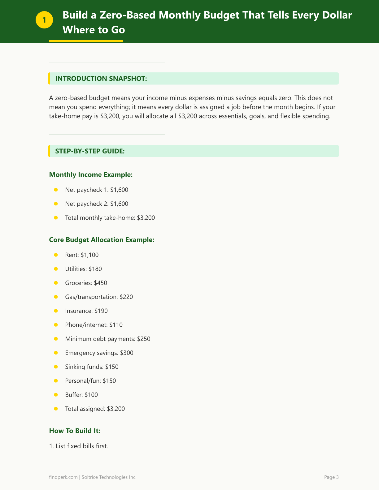 Budget Planner — Printable PDF