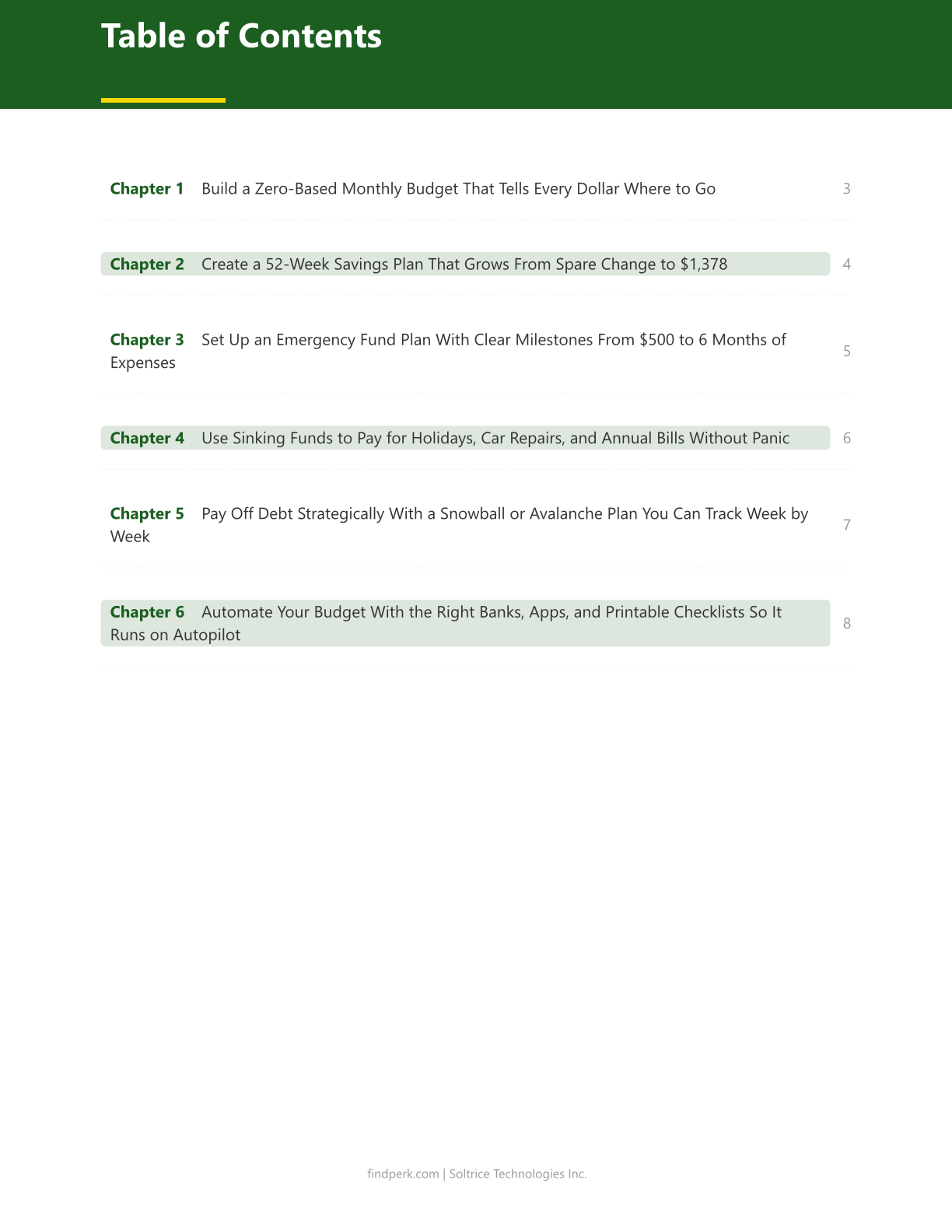 Budget Planner — Printable PDF