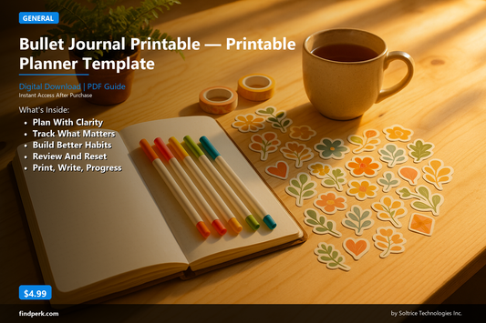 Bullet Journal Printable — Printable Planner Template