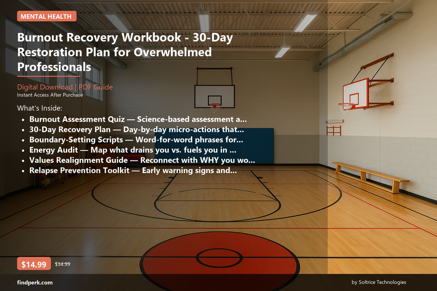 Burnout Recovery Workbook - 30-Day Restoration Plan for Overwhelmed Professionals - Cover