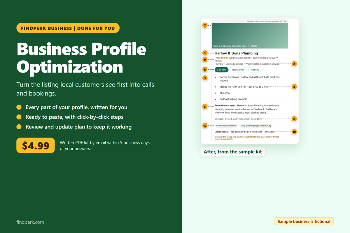 Google Business Profile Optimization: every part written and ready to paste, $4.99