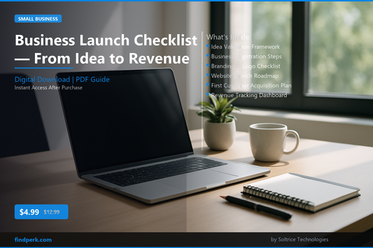 Business Launch Checklist — From Idea to Revenue