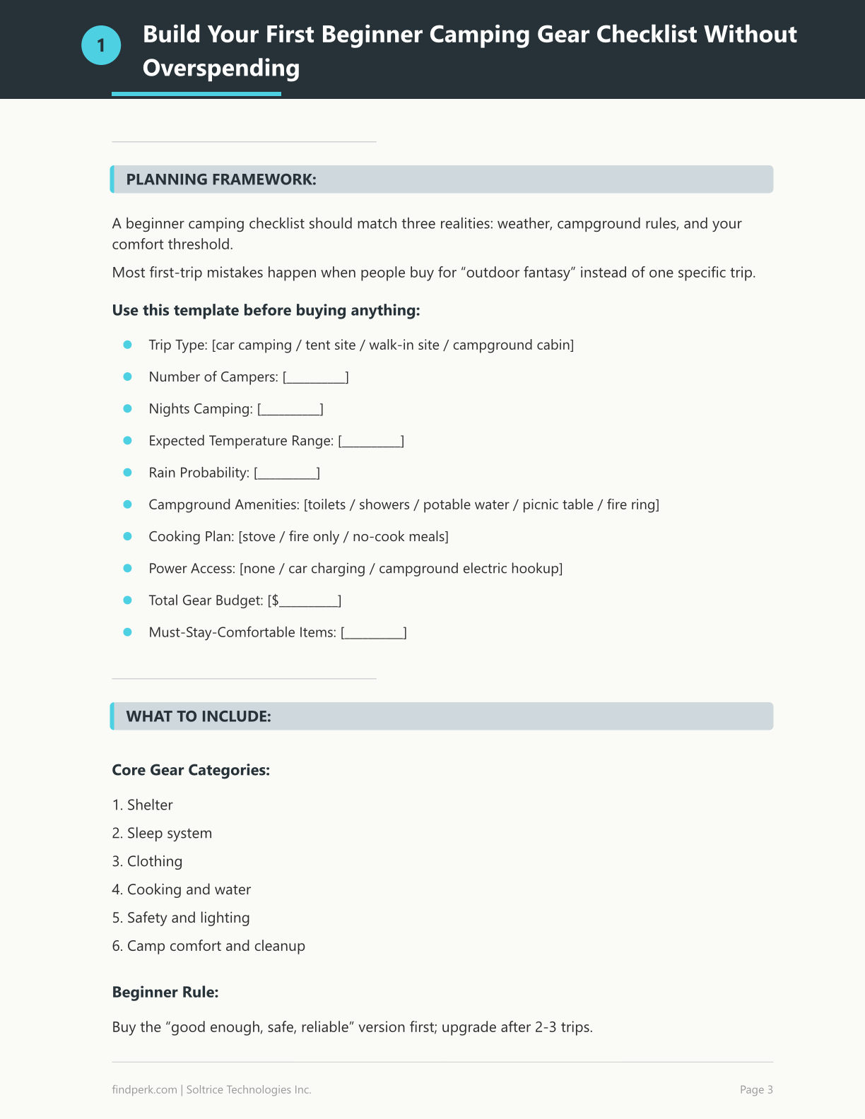 Camping Essentials Checklist for Beginners