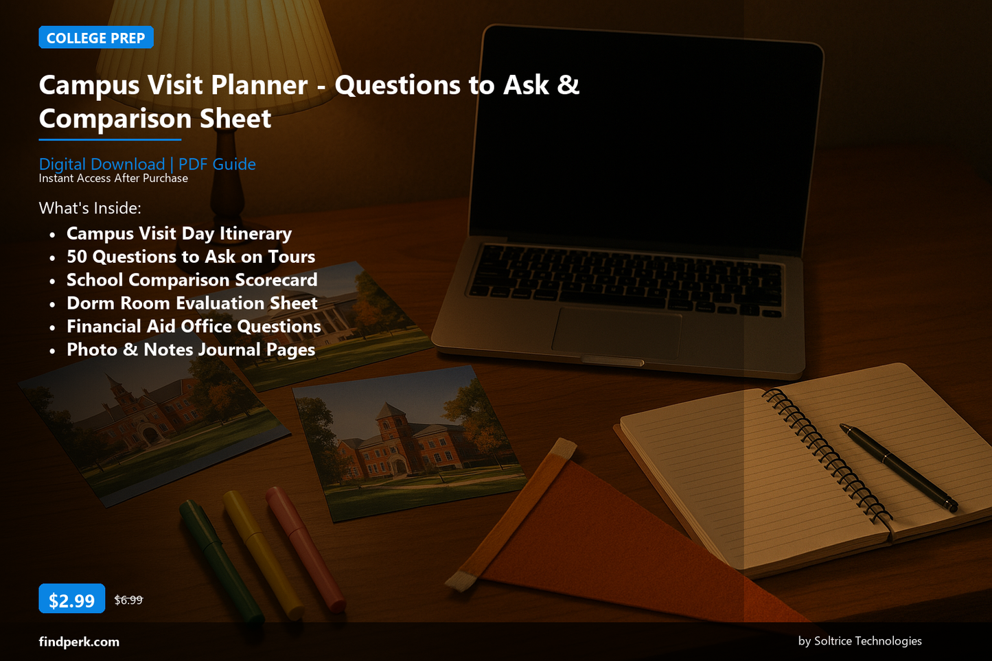 Campus Visit Planner - Questions to Ask & Comparison Sheet