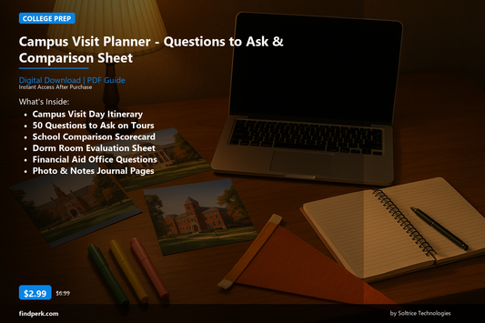 Campus Visit Planner - Questions to Ask & Comparison Sheet