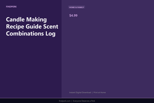 Candle Making Recipe Guide Scent Combinations Log