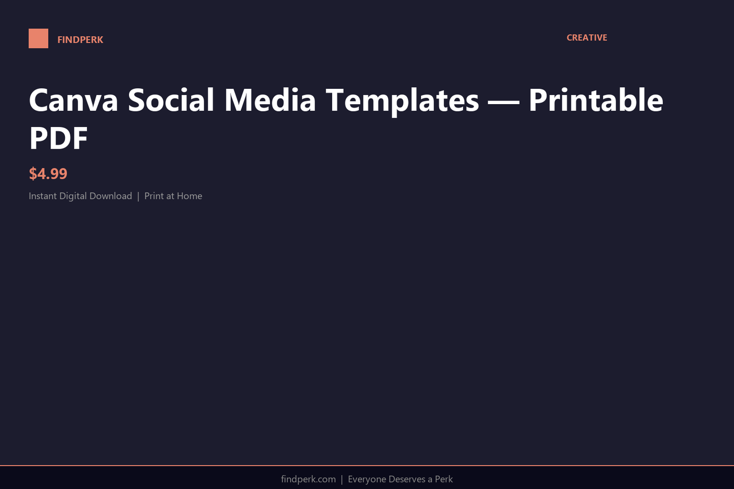 Canva Social Media Templates — Printable PDF