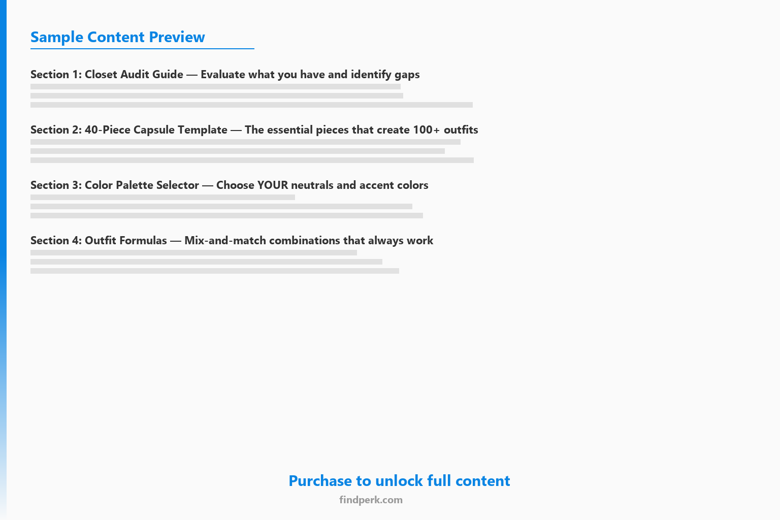 Capsule Wardrobe Planner - 40-Piece System, Outfit Formulas & Shopping Strategy - Content Preview