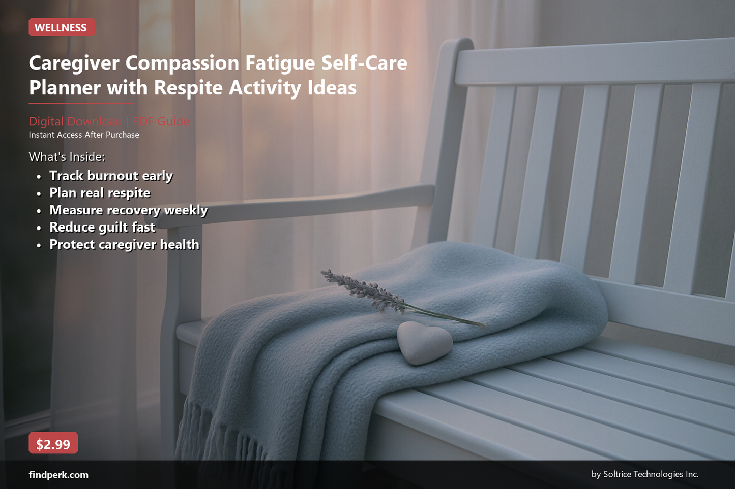 Caregiver Compassion Fatigue Self-Care Planner with Respite Activity Ideas