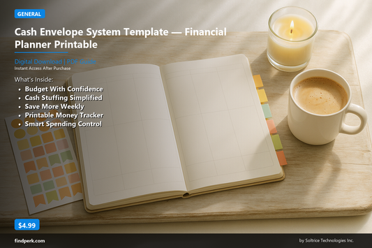 Cash Envelope System Template — Financial Planner Printable