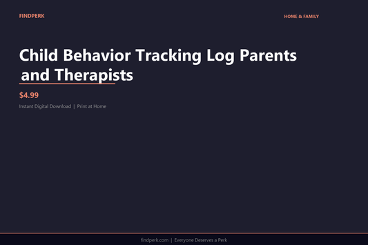 Child Behavior Tracking Log Parents and Therapists
