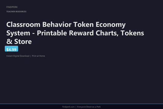 Classroom Behavior Token Economy System - Printable Reward Charts, Tokens & Store
