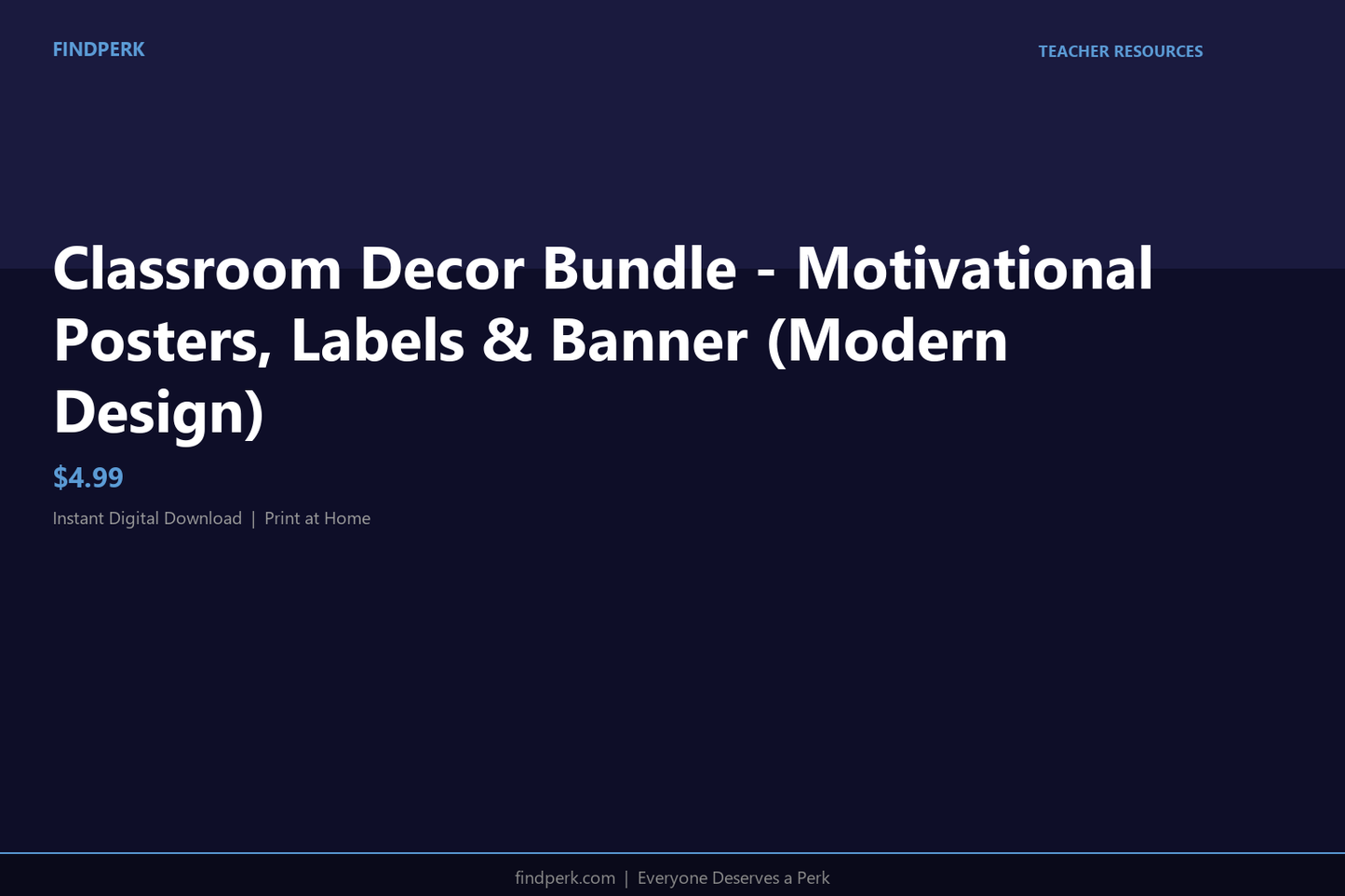 Classroom Decor Bundle - Motivational Posters, Labels & Banner (Modern Design)