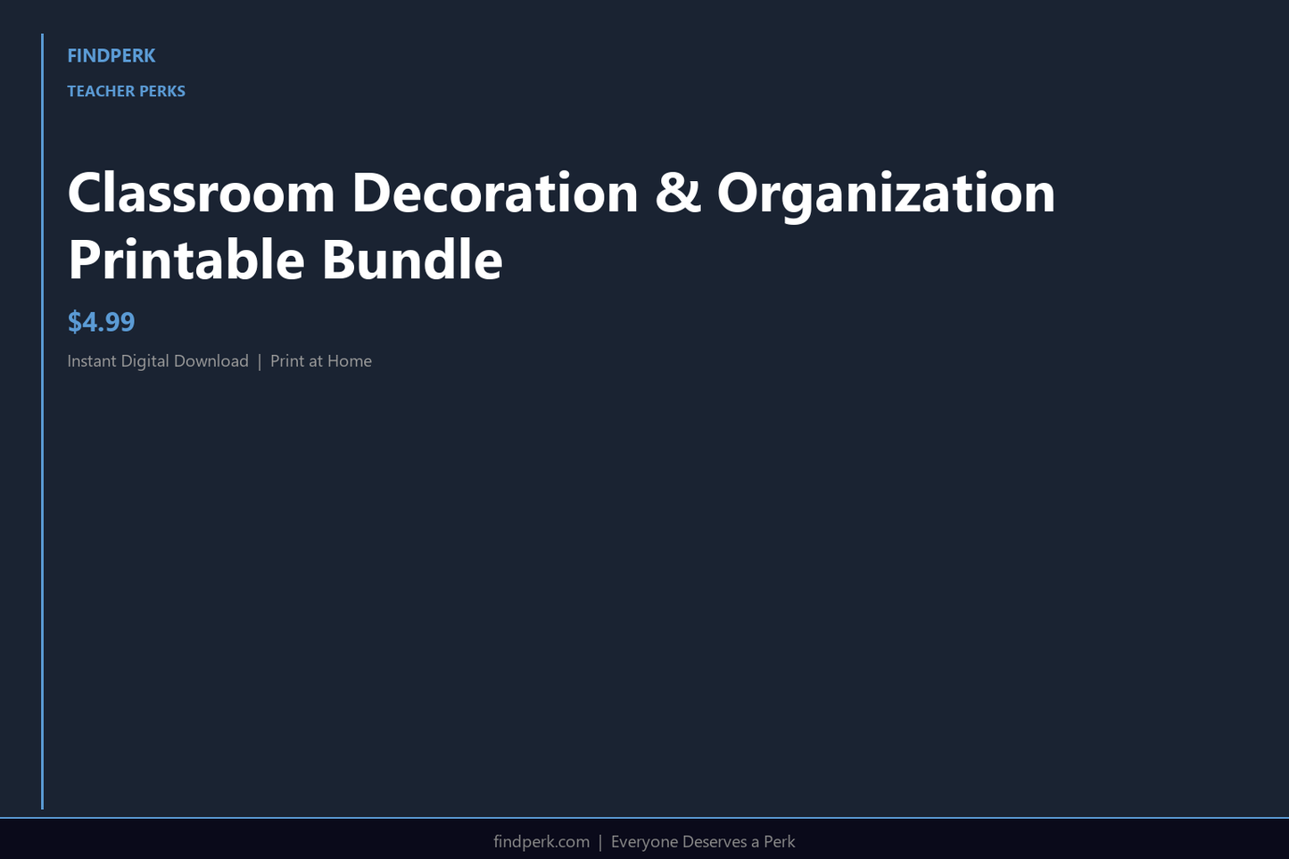 Classroom Decoration & Organization Printable Bundle