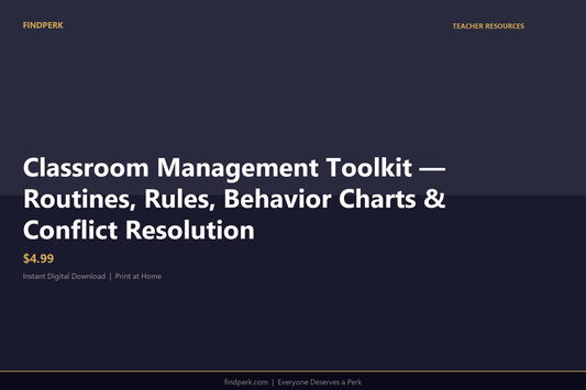 Classroom Management Toolkit — Routines, Rules, Behavior Charts & Conflict Resolution