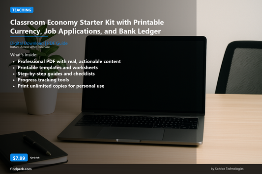 Classroom Economy Starter Kit with Printable Currency, Job Applications, and Bank Ledger - Cover