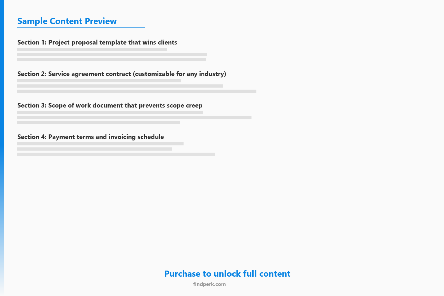 Client Proposal & Contract Bundle - Templates for Freelancers & Service Businesses - Content Preview