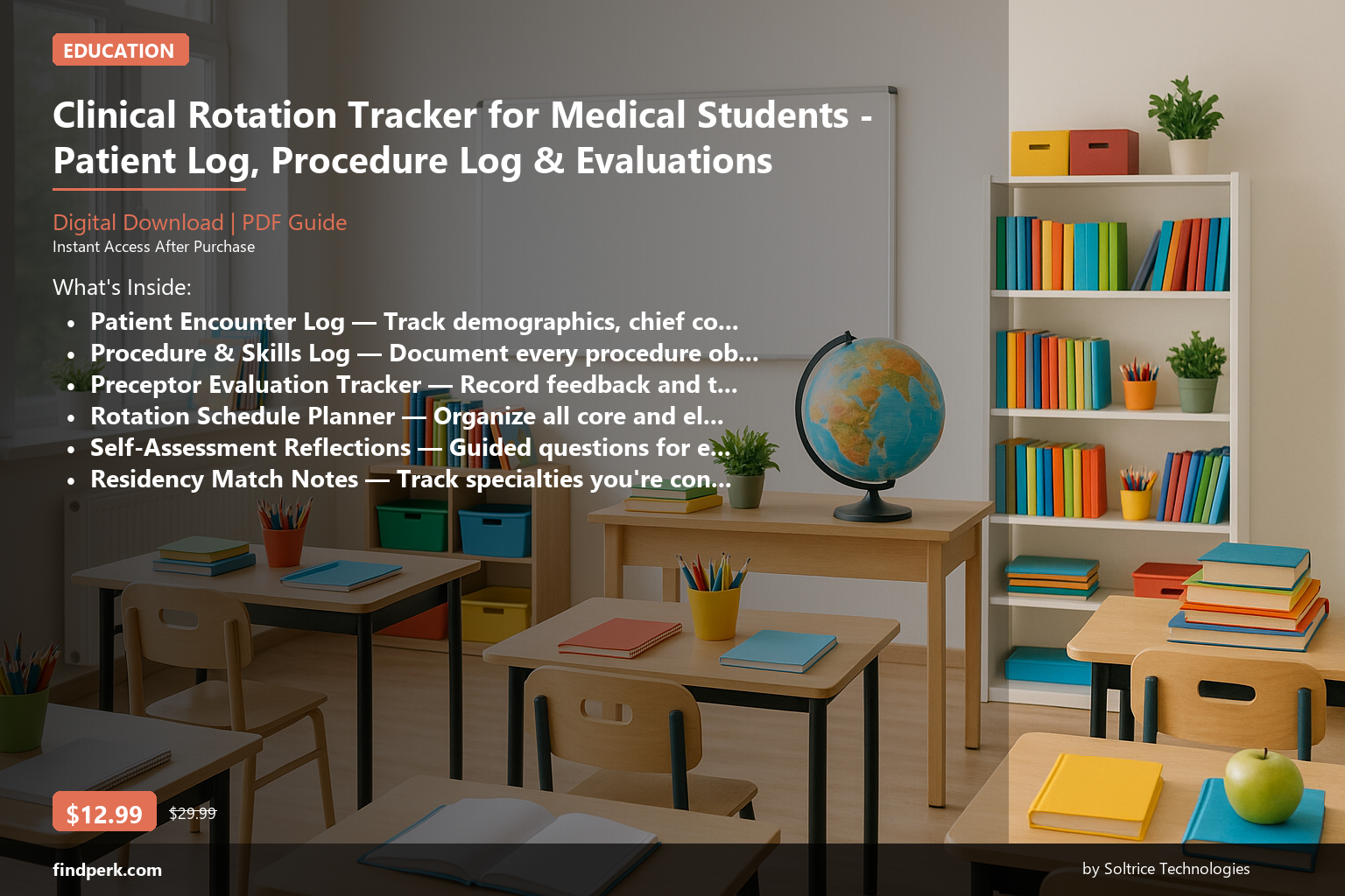 Clinical Rotation Tracker for Medical Students - Patient Log, Procedure Log & Evaluations - Cover