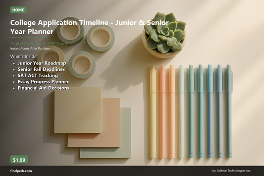 College Application Timeline - Junior & Senior Year Planner
