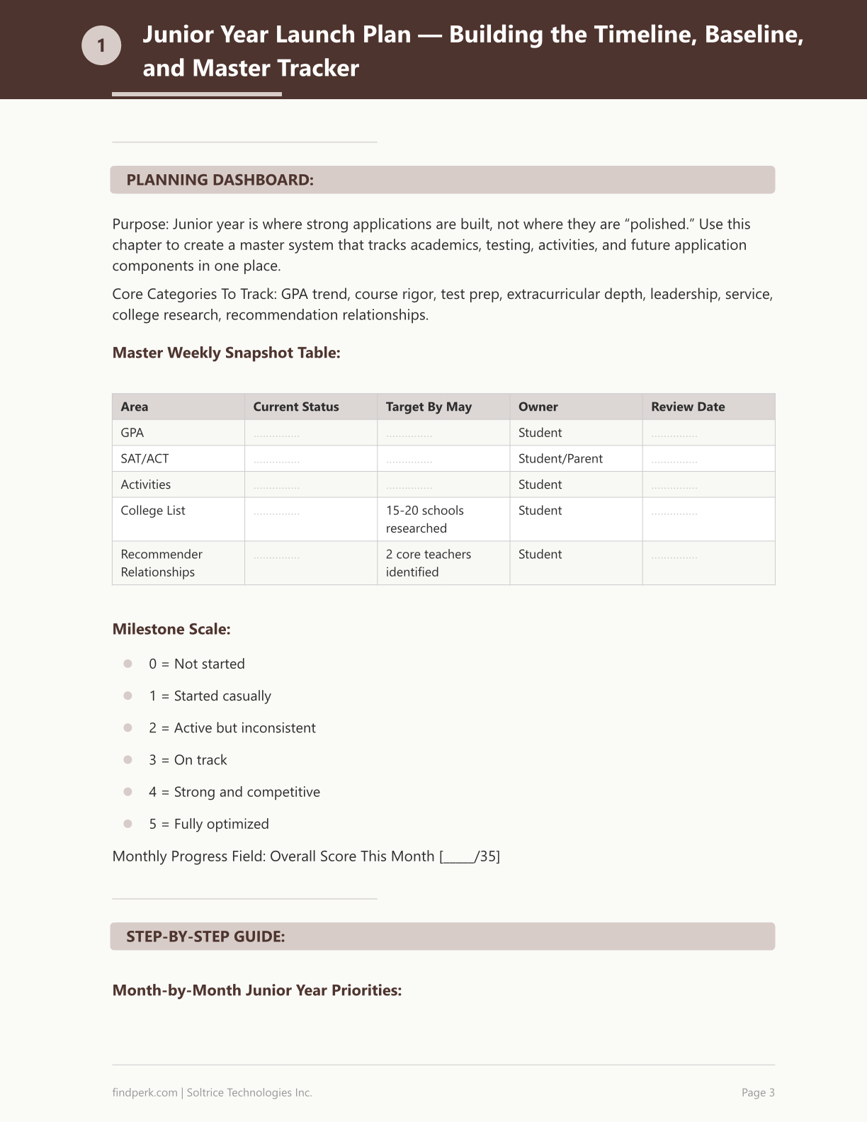 College Application Timeline - Junior & Senior Year Planner