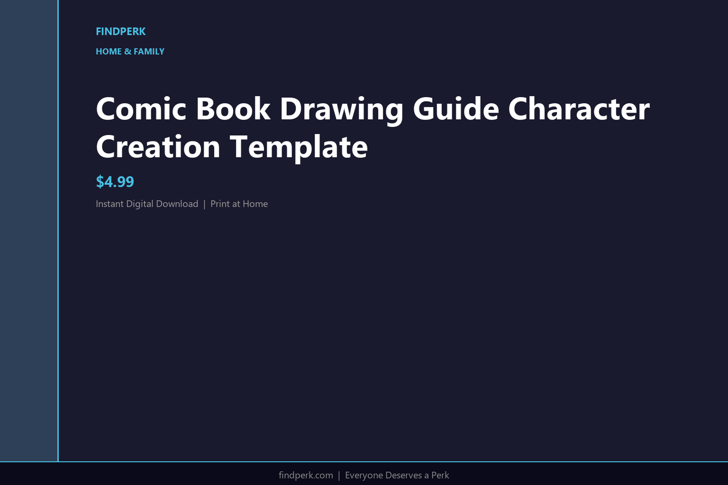 Comic Book Drawing Guide Character Creation Template