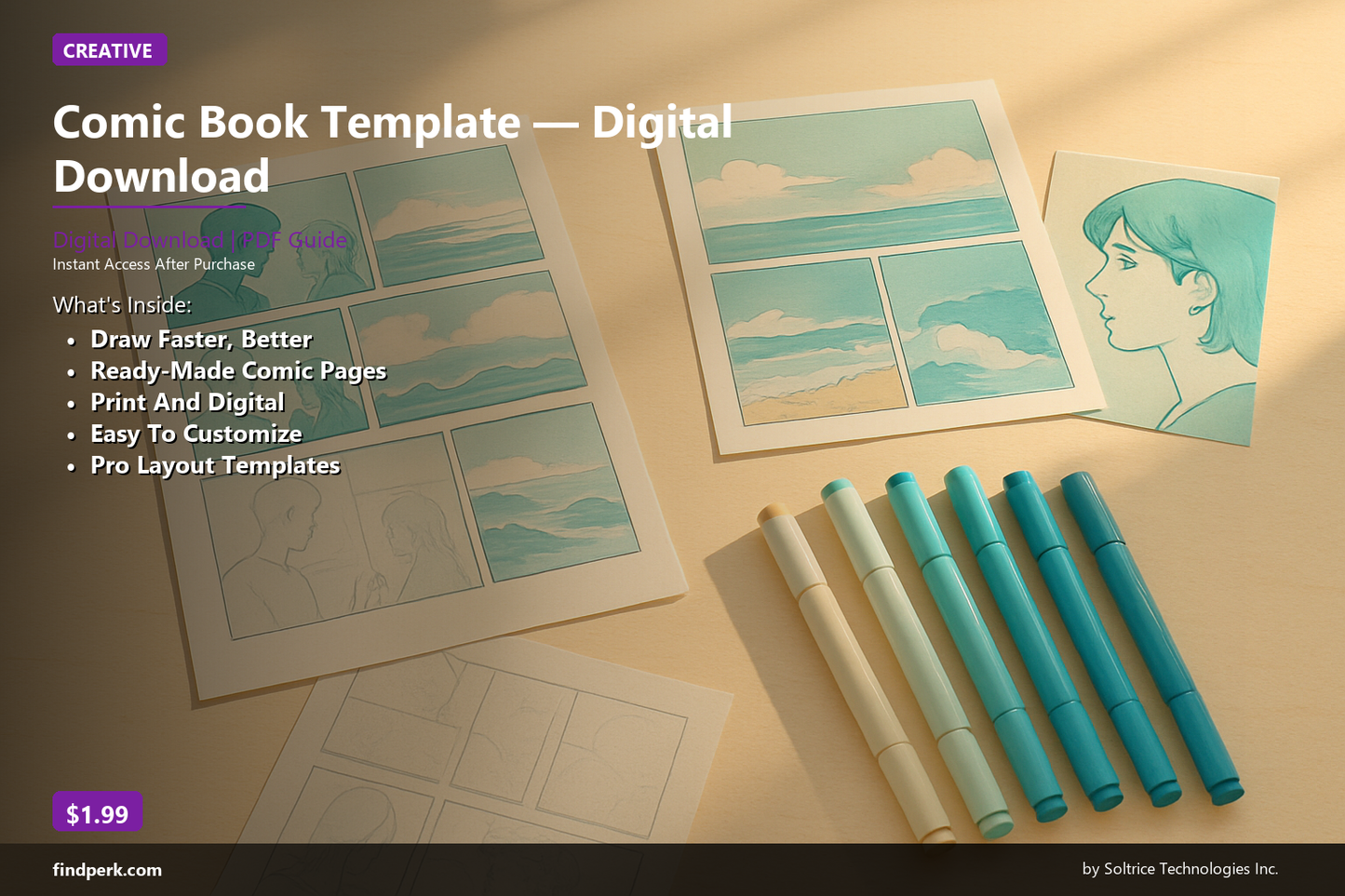 Comic Book Template — Digital Download
