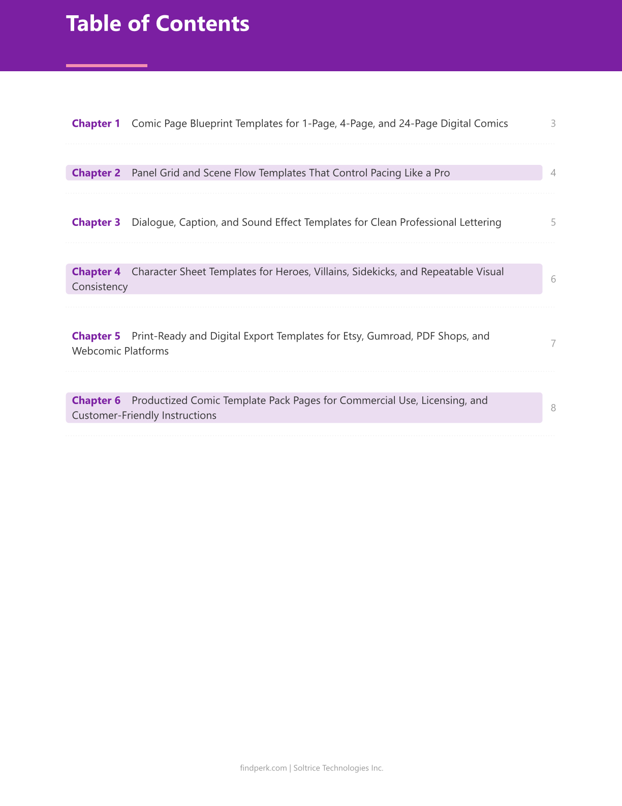 Comic Book Template — Digital Download
