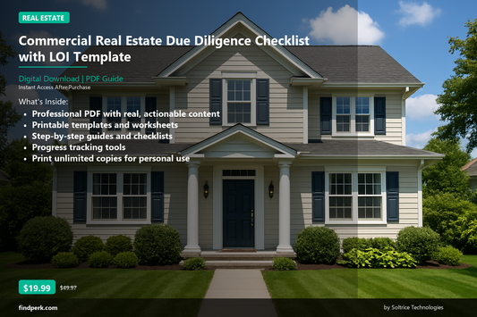 Commercial Real Estate Due Diligence Checklist with LOI Template - Cover